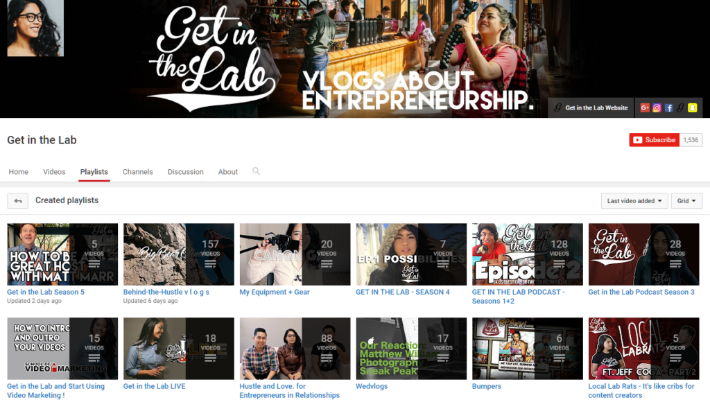 Get in the Lab Podcast YouTube Channel