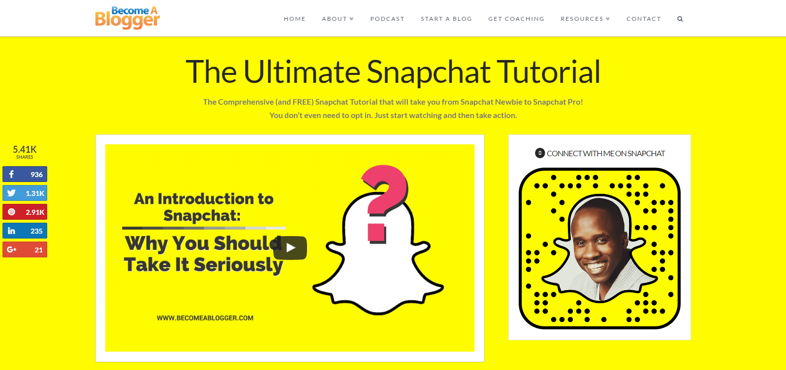 The Ultimate Snapchat Tutorial