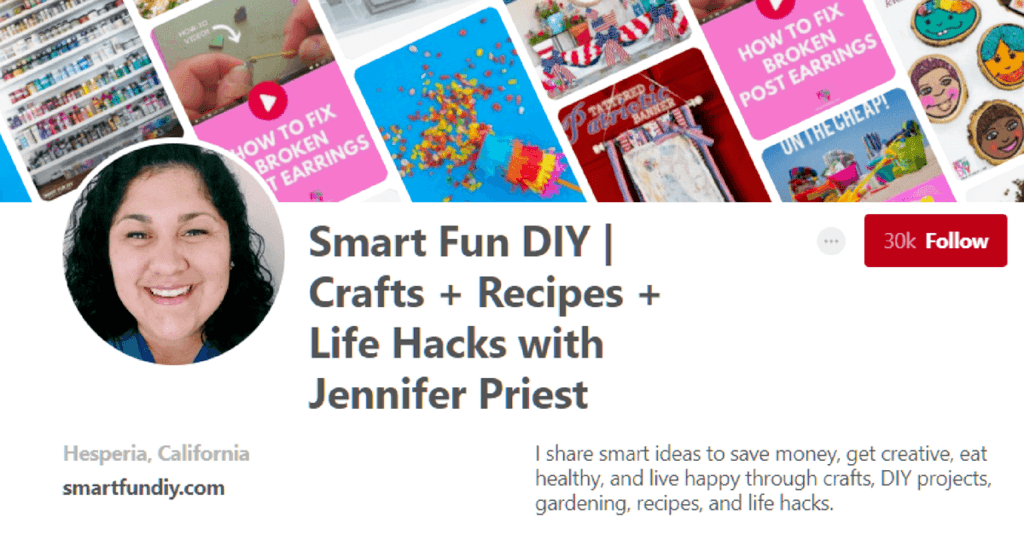 Smart Fun DIY Pinterest Page